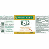 Nature's Bounty Vitamin B-12 - 2500 mcg - 75 Tabletas - Haz Tu Pedido
