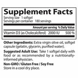Doctor’s Best Vitamin D3 - 2000 IU - 180 Cápsulas Blandas - Haz Tu Pedido