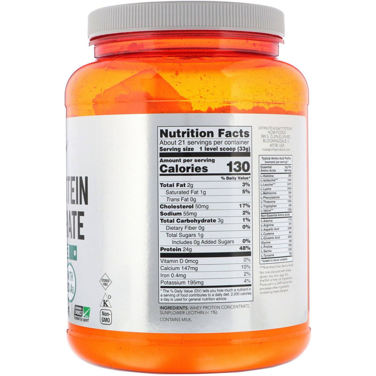 NOW Sports Whey Protein Concentrate - Sin Sabor - Haz Tu Pedido