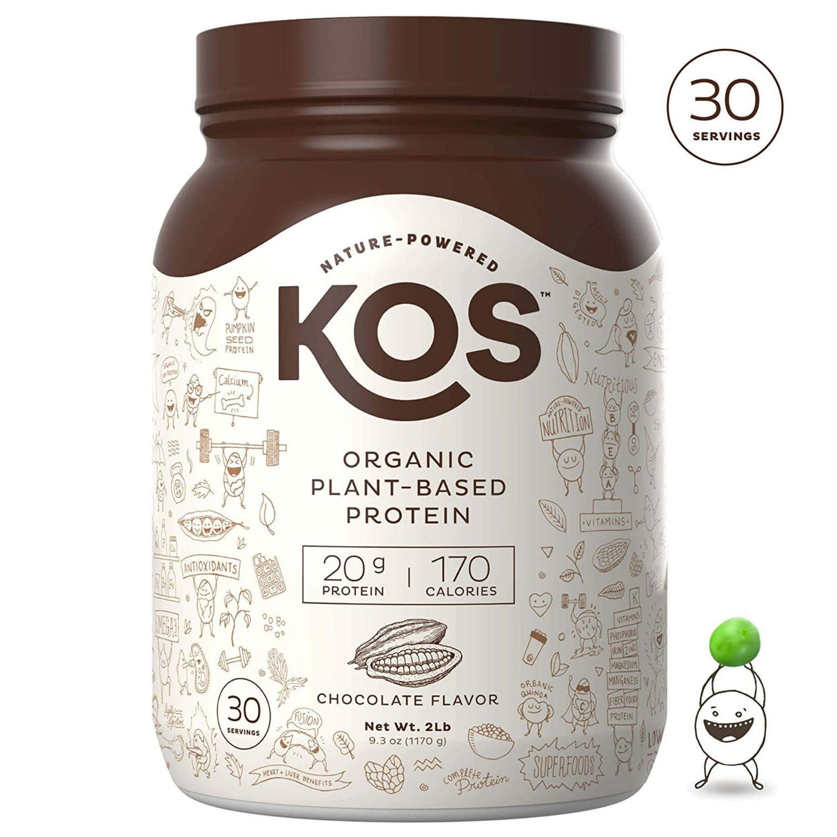 KOS Organic Plant-Based Protein Powder - 2 lb - Haz Tu Pedido
