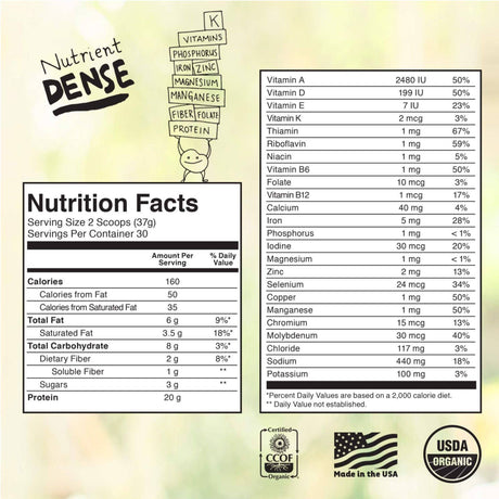 KOS Organic Plant-Based Protein Powder - 2 lb - Haz Tu Pedido