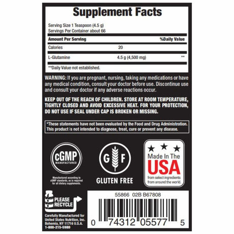 Body Fortress 100% Pure Glutamine - 300 g - Haz Tu Pedido