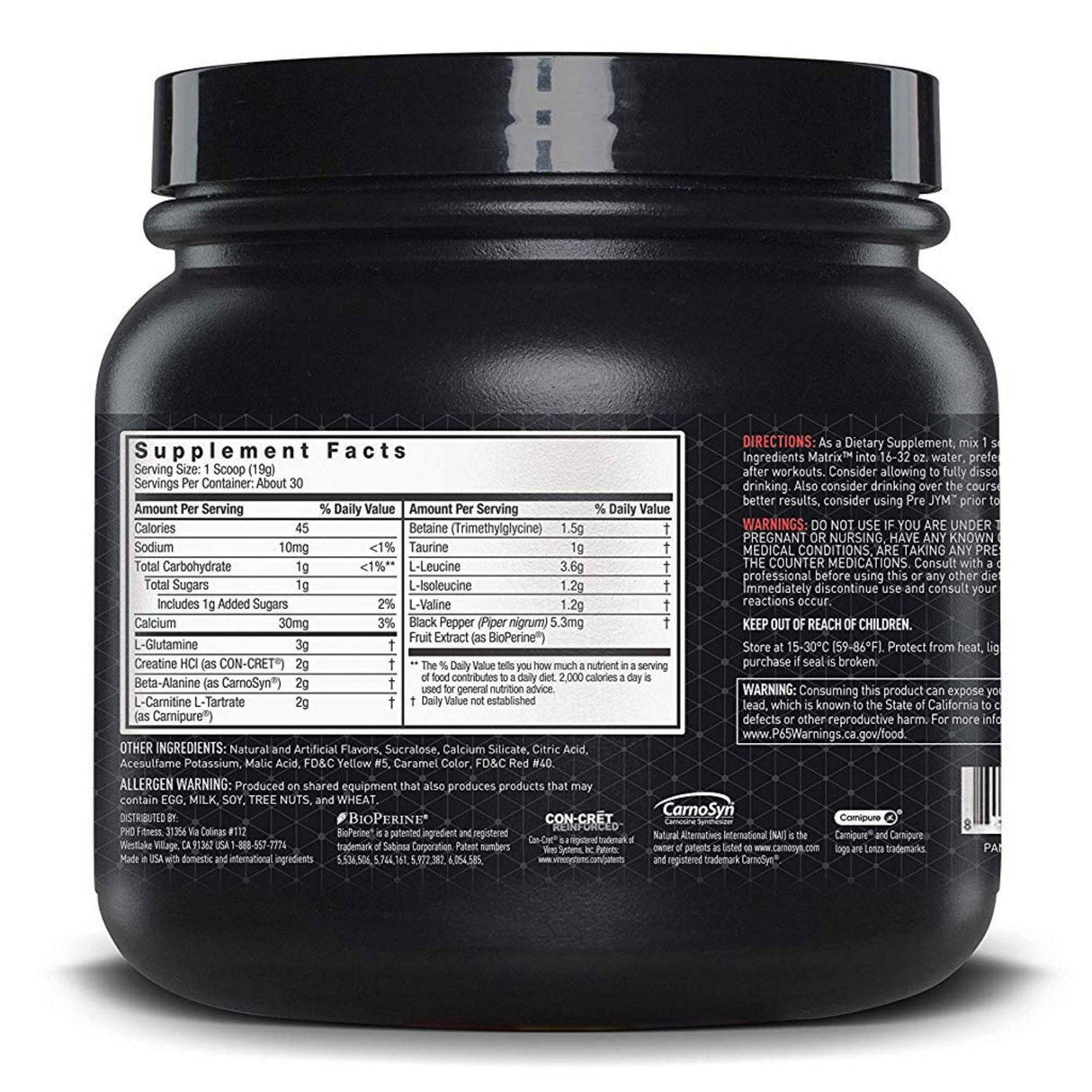 JYM Supplement Science Post JYM Active Matrix - 30 Servicios - Haz Tu Pedido