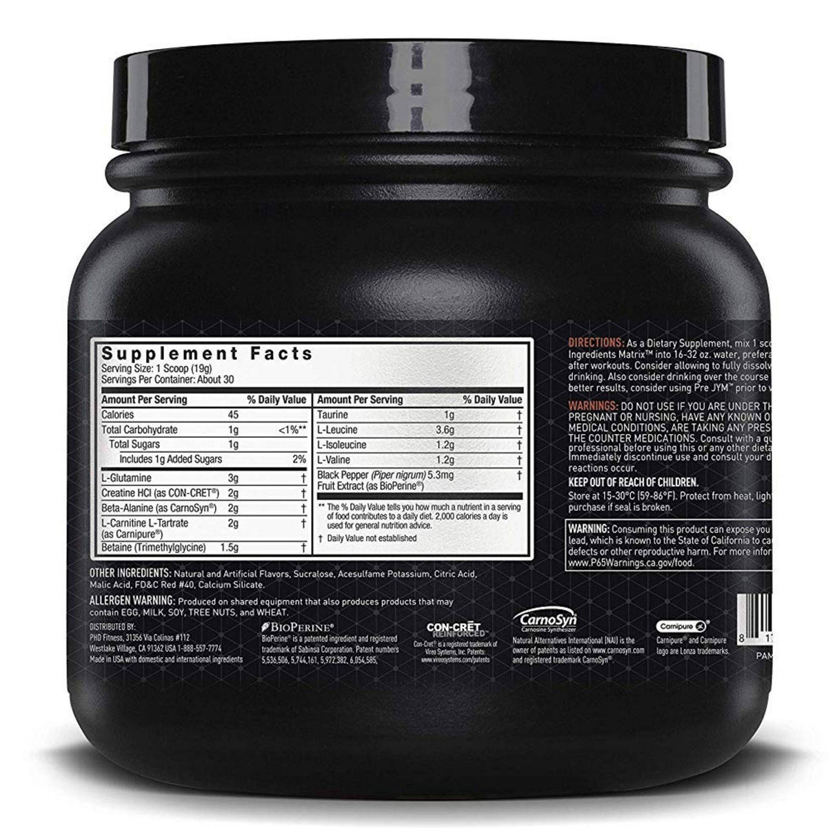 JYM Supplement Science Post JYM Active Matrix - 30 Servicios - Haz Tu Pedido