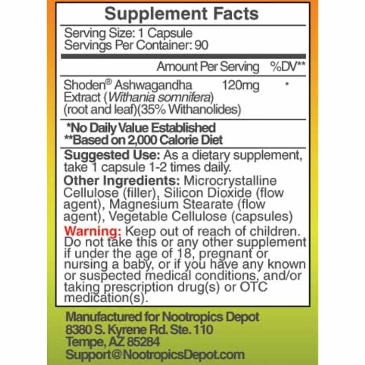 Ashwagandha 120 mg - Haz Tu Pedido