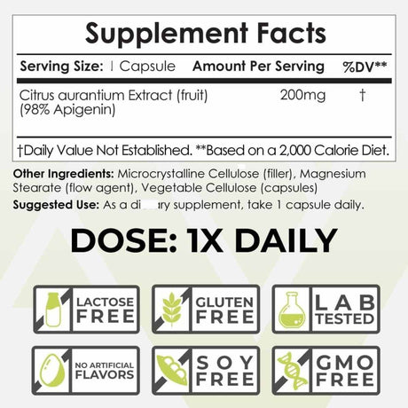 Apigenina 200 mg - Haz Tu Pedido