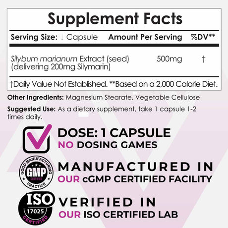 Milk Thistle 200 mg - Haz Tu Pedido