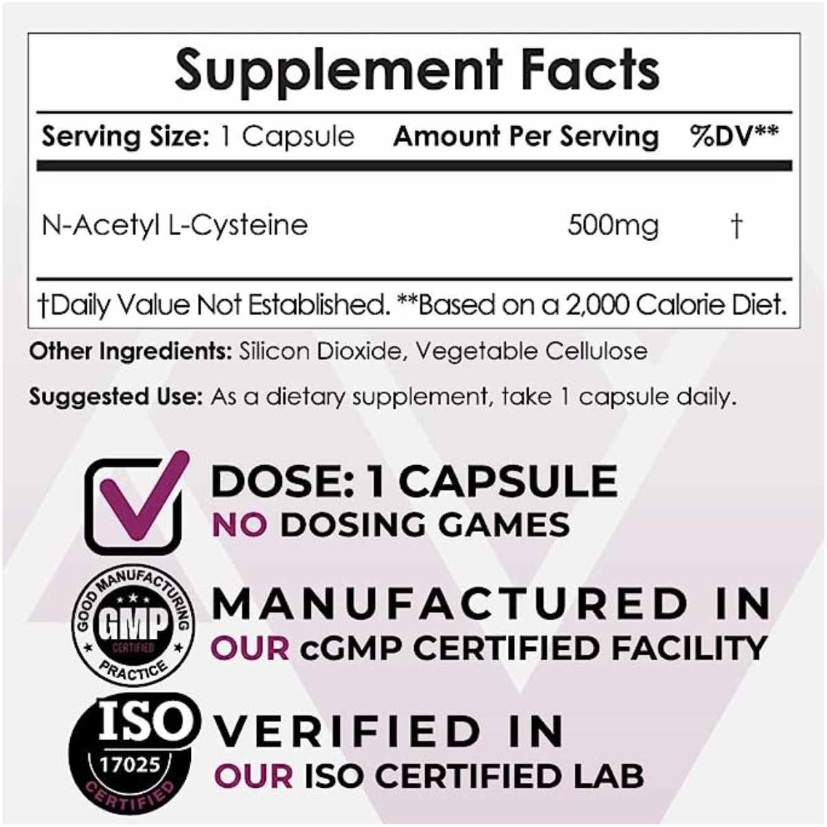 N-Acetil L-Cisteína 500 mg - Haz Tu Pedido