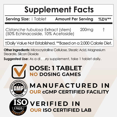 Cistanche Tubulosa 200 mg - Haz Tu Pedido