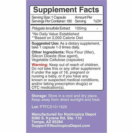 Polygala Tenuifolia - 100 mg - Haz Tu Pedido