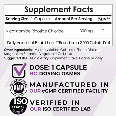 Nicotinamida Riboside - 300 mg - Haz Tu Pedido