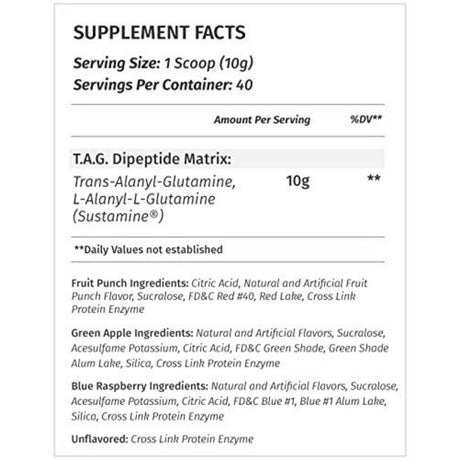 Metabolic Nutrition TAG Muscle Recovery - 400g Pre Intra Post Workout - Haz Tu Pedido