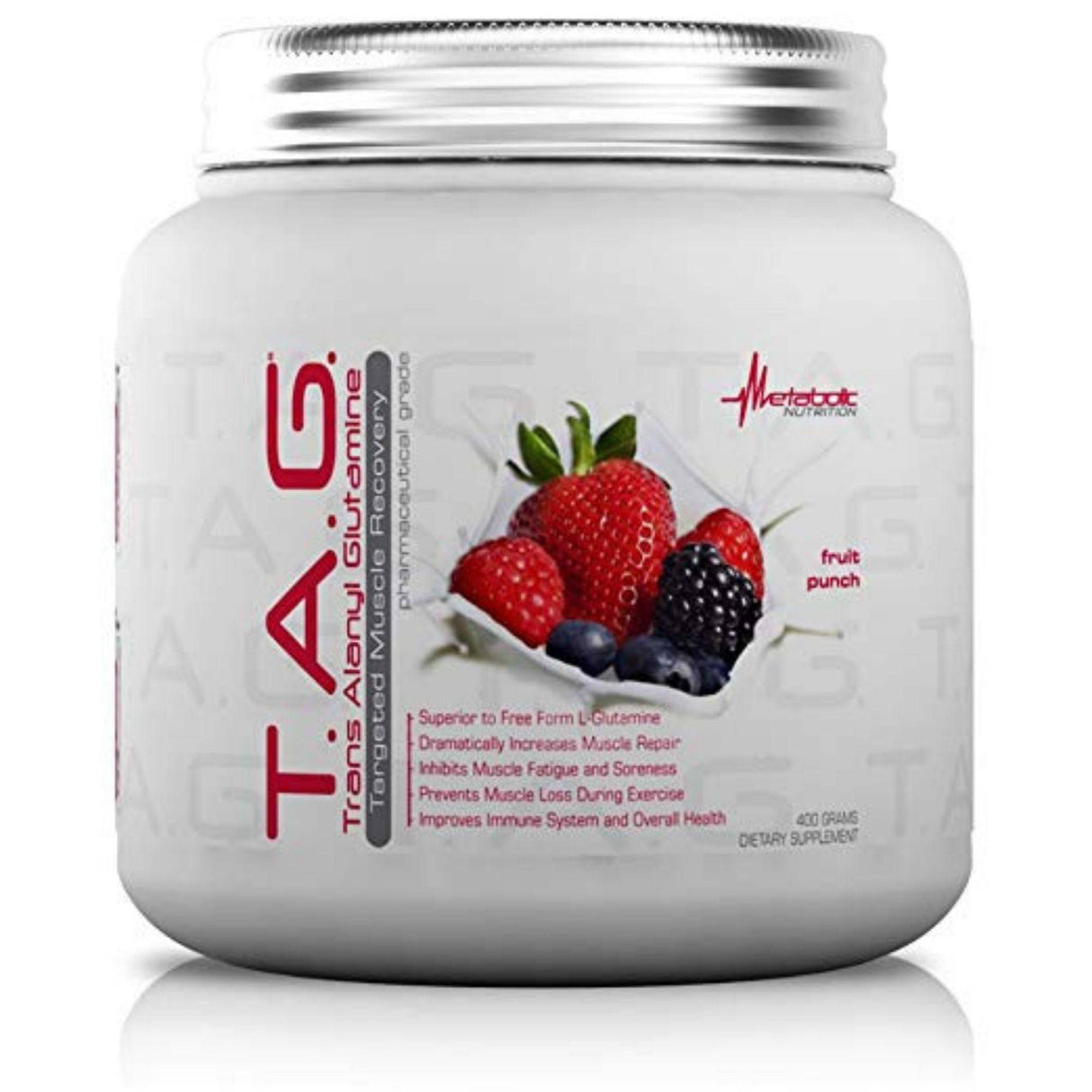 Metabolic Nutrition TAG Muscle Recovery - 400g Pre Intra Post Workout - Haz Tu Pedido