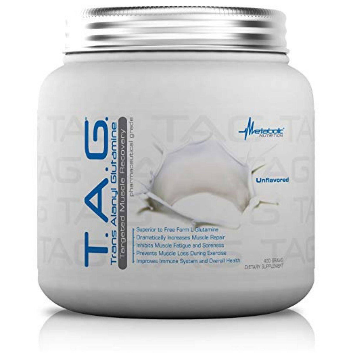 Metabolic Nutrition TAG Muscle Recovery - 400g Pre Intra Post Workout - Haz Tu Pedido