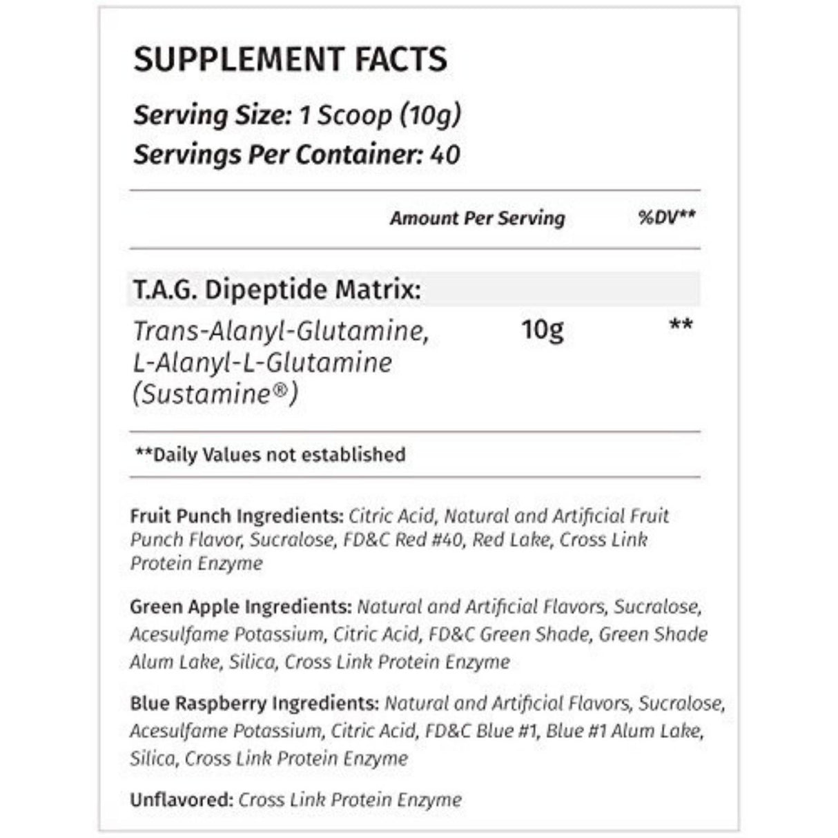 Metabolic Nutrition TAG Muscle Recovery - 400g Pre Intra Post Workout - Haz Tu Pedido