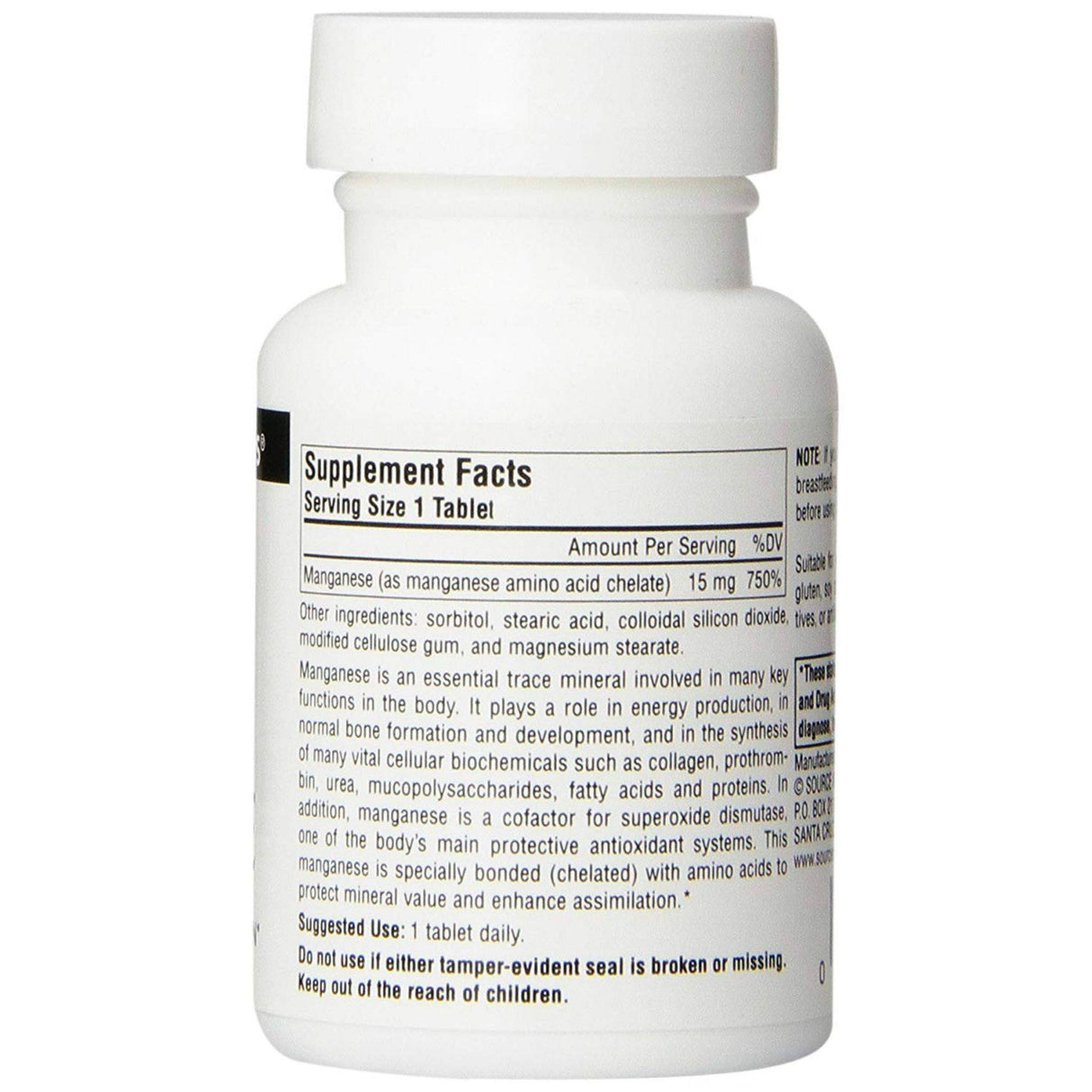 Source Naturals Manganeso 10 mg - Tabletas - Haz Tu Pedido