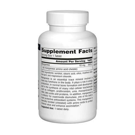 Source Naturals Manganeso 10 mg - Tabletas - Haz Tu Pedido