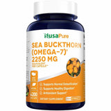 NusaPure Sea Buckthorn (Omega 7) 2250 mg - 200 Cápsulas Vegetales - Haz Tu Pedido