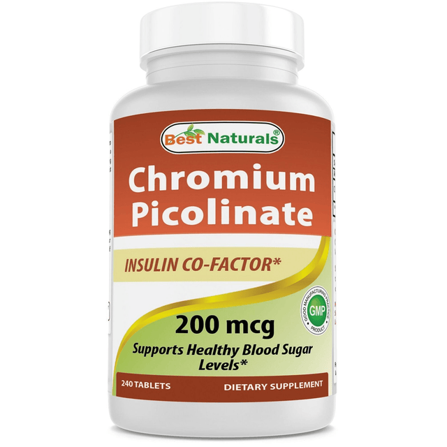 Best Naturals Chromium Picolinate 200 mcg - 240 Tabletas - Haz Tu Pedido