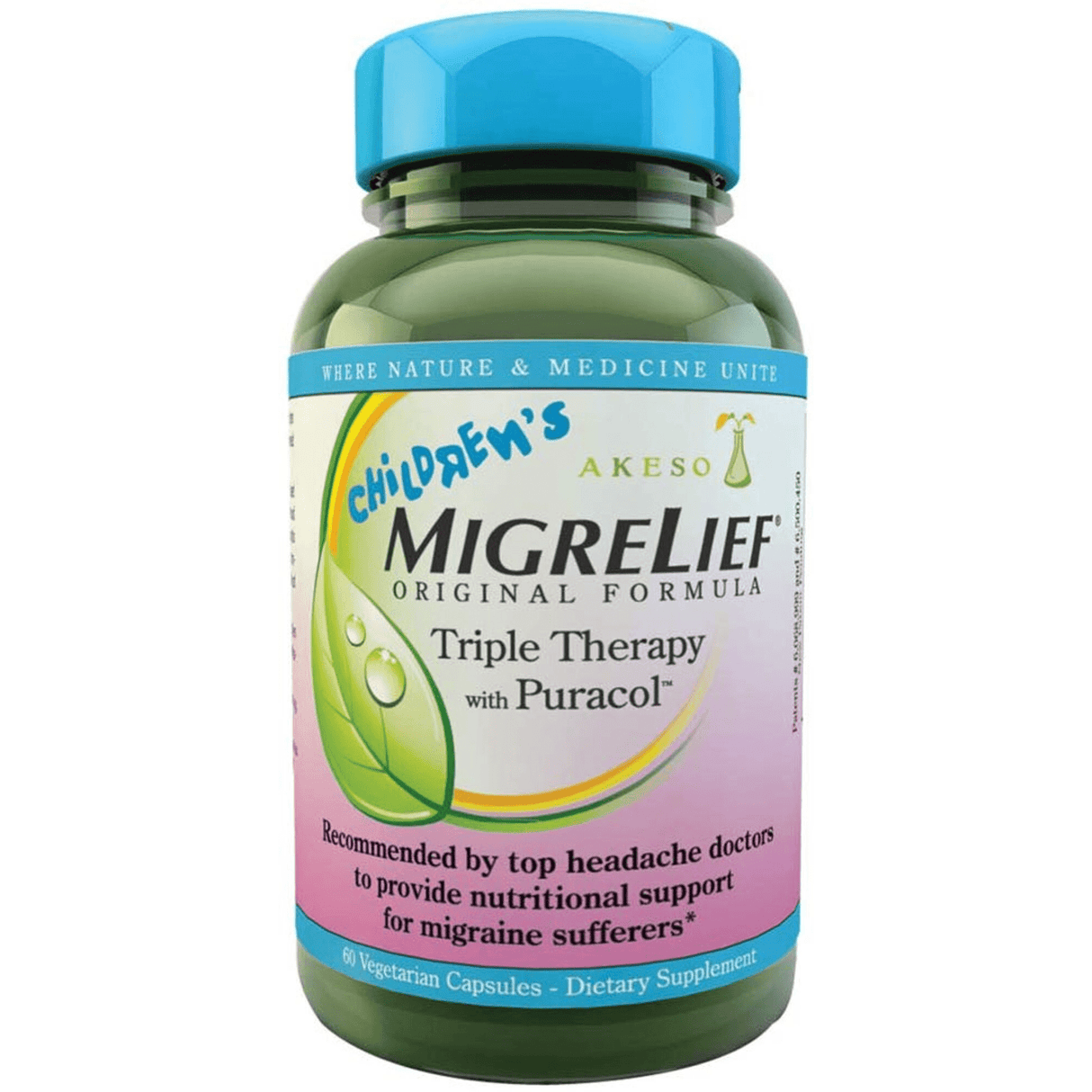 MigreLief Triple Therapy with Purocol Niños - 60 Cápsulas Vegetarianas - Haz Tu Pedido