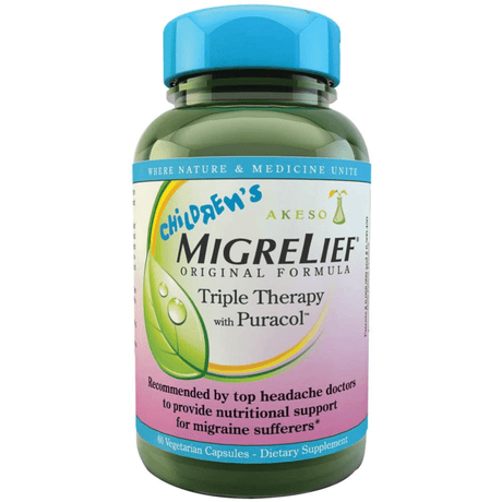 MigreLief Triple Therapy with Purocol Niños - 60 Cápsulas Vegetarianas - Haz Tu Pedido