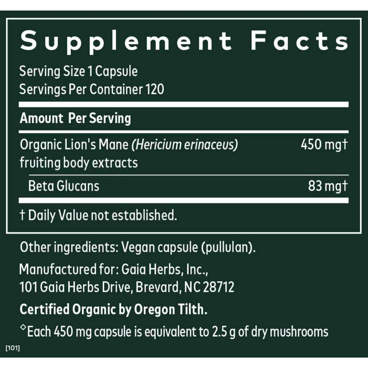 Hongo Melena de León 450 mg - Haz Tu Pedido