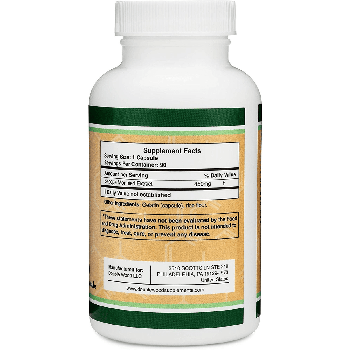 Double Wood Bacopa Extract - 90 Cápsulas - Haz Tu Pedido