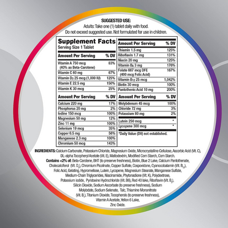 Multivitamínico 50+ - 125 Tabletas - Haz Tu Pedido