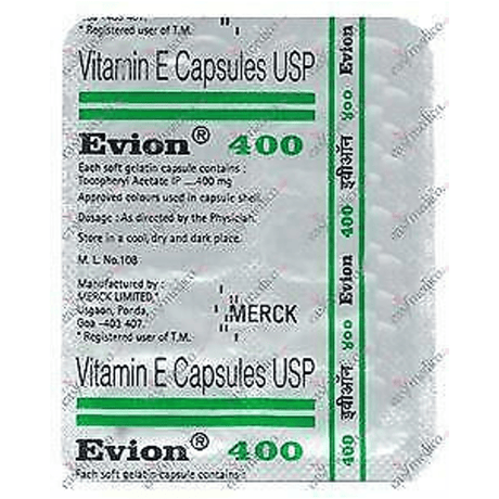Merck Evion Vitamina E 400mg - 10 Cápsulas (5 Pack) - Haz Tu Pedido
