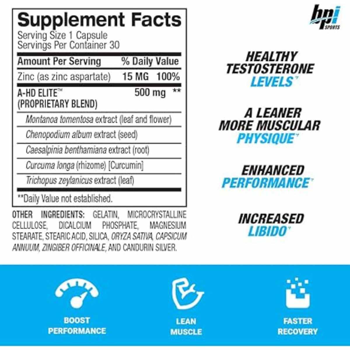 BPI Sports A-HD Elite And Solid - 30 Cápsulas - Haz Tu Pedido
