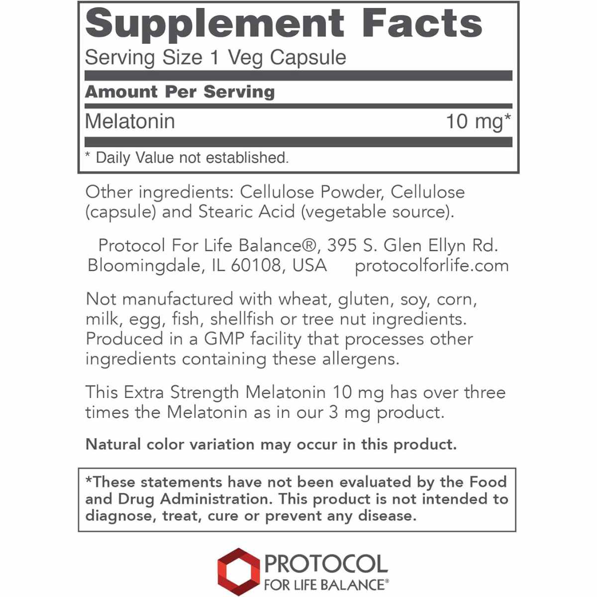 Melatonina - 10 mg - 100 Cápsulas Vegetales - Haz Tu Pedido
