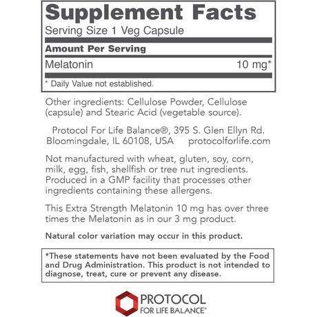 Melatonina - 10 mg - 100 Cápsulas Vegetales - Haz Tu Pedido