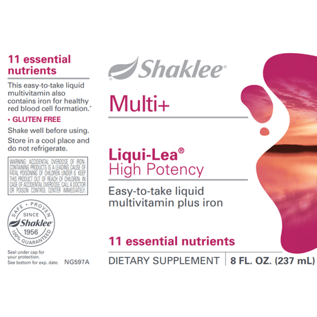 Shaklee Liqui-Lea Plus Iron - 237 ml - Multivitamina Liquida - Haz Tu Pedido