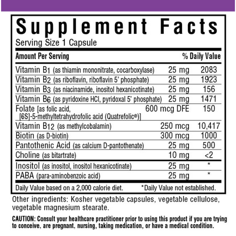 Bluebonnet CellularActive Coenzyme B-Complex - Vegetarian Capsules - Haz Tu Pedido