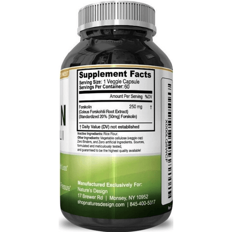 Natures Design Forskolin - 60 Cápsulas - Haz Tu Pedido