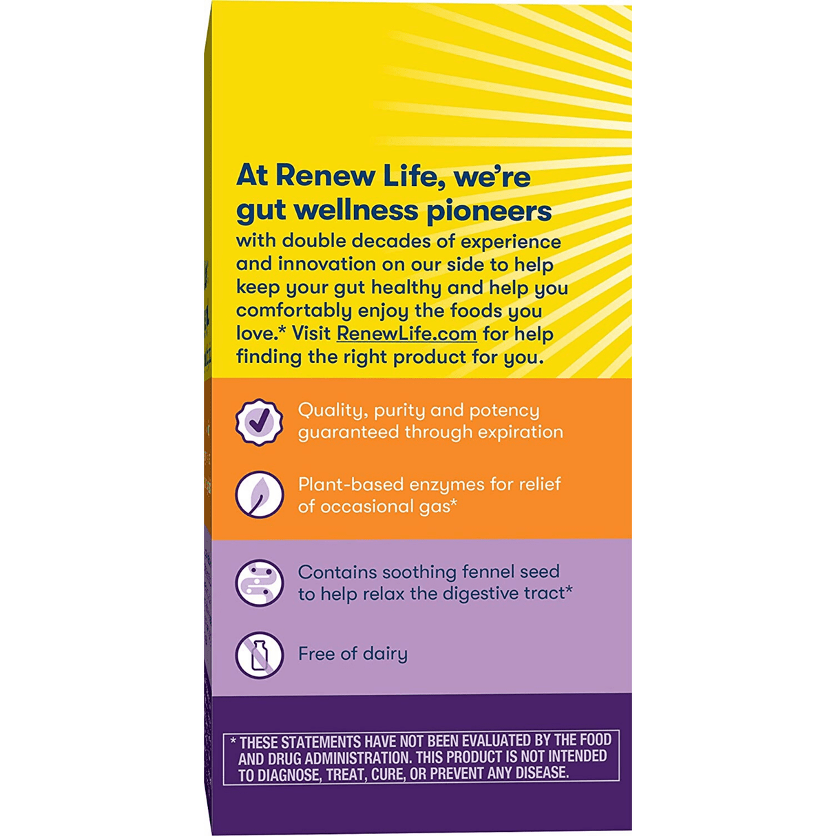 Renew Life Gas Stop Enzyme Formula - 60 Cápsulas Veganas - Haz Tu Pedido