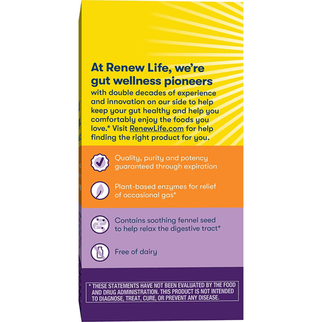 Renew Life Gas Stop Enzyme Formula - 60 Cápsulas Veganas - Haz Tu Pedido