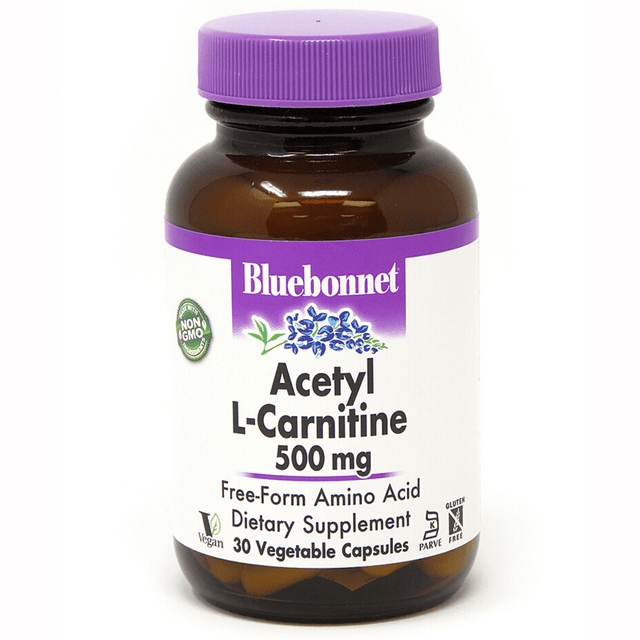 Bluebonnet Acetyl L-Carnitine 500 mg - Vegetable Capsules - Haz Tu Pedido