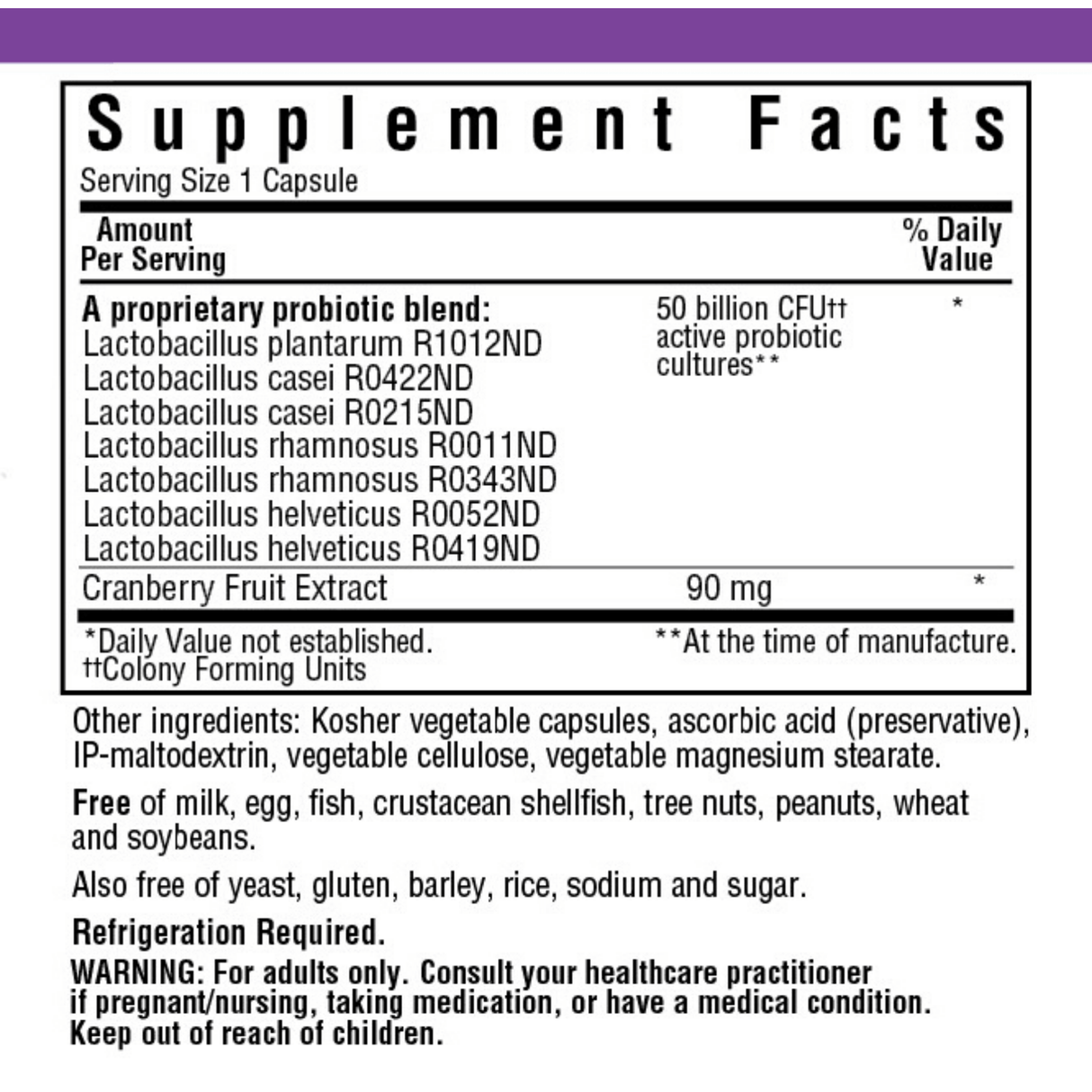 Bluebonnet Advanced Choice Ladies' SingleDaily Probiotic - 50 billion CFU - 30 Cápsulas De Origen Vegetal - Haz Tu Pedido