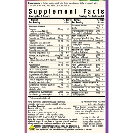 Bluebonnet Age-Less Choice Whole Food Based Multiple Women 50+ 90 Comprimidos - Haz Tu Pedido