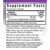 Bluebonnet Albion Chelated Iron - 18 mg - 90 Cápsulas De Origen Vegetal - Haz Tu Pedido