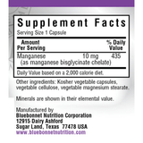Bluebonnet Albion Chelated Manganese - 90 Cápsulas De Origen Vegetal - Haz Tu Pedido