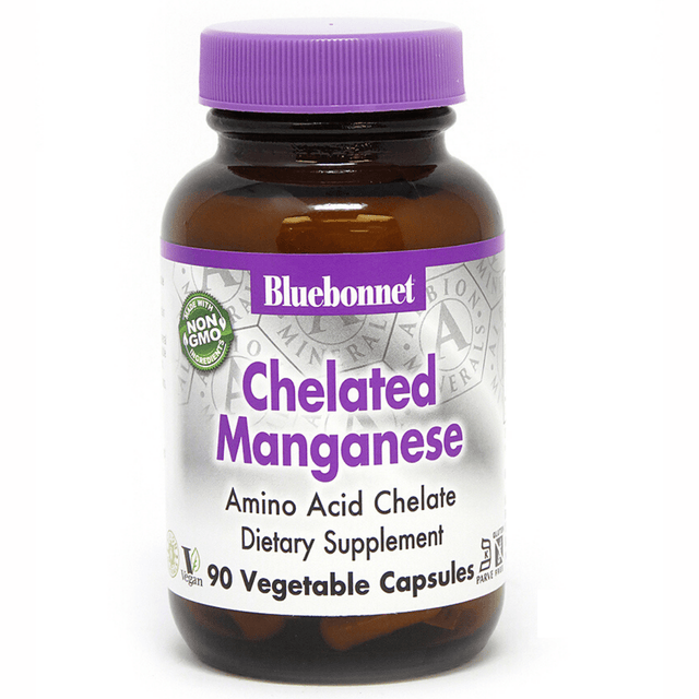 Bluebonnet Albion Chelated Manganese - 90 Cápsulas De Origen Vegetal - Haz Tu Pedido
