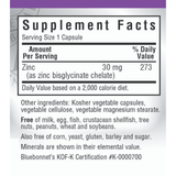 Bluebonnet Chelated Zinc - 90 Cápsulas De Origen Vegetal - Haz Tu Pedido