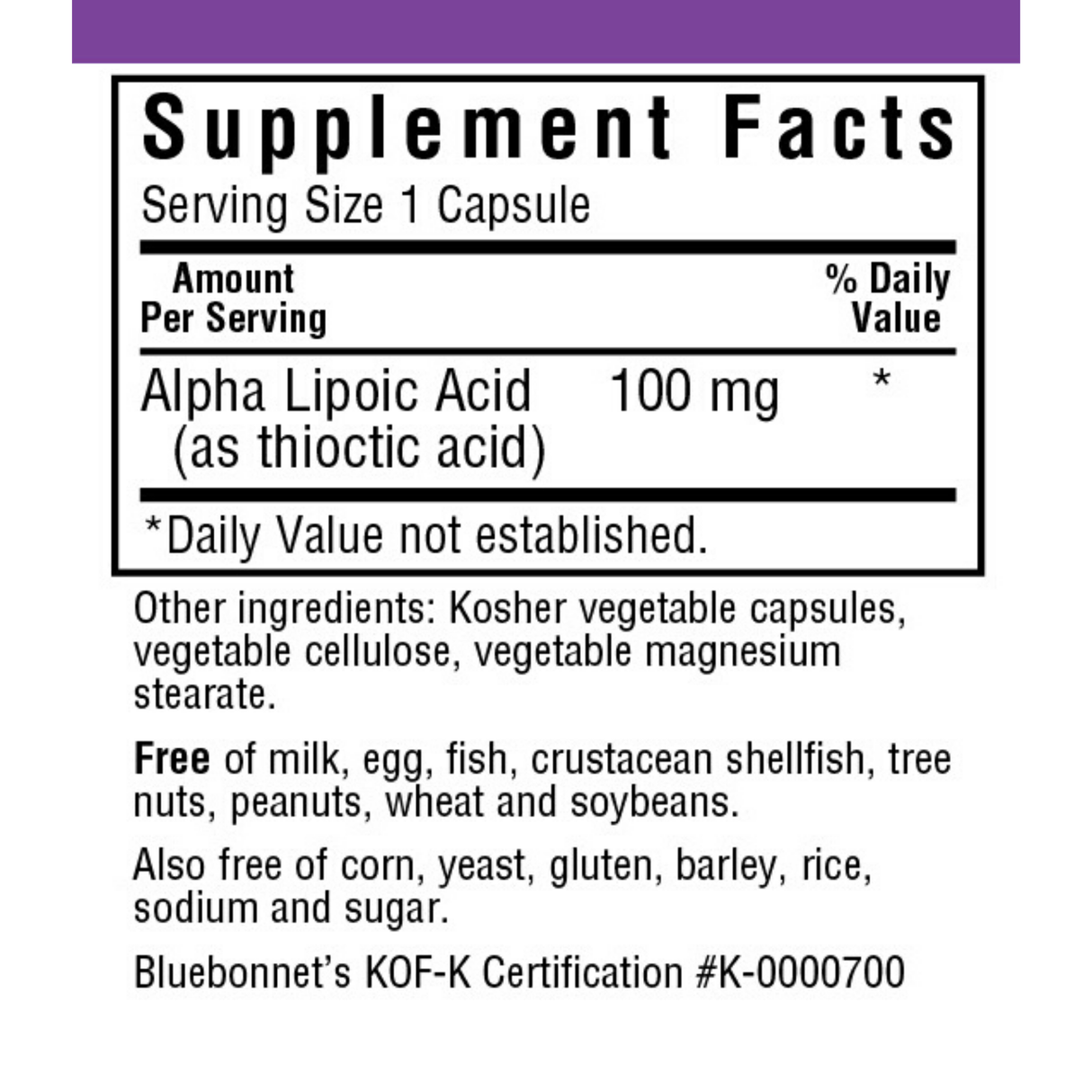 Bluebonnet Alpha Lipoic Acid 100 mg - Haz Tu Pedido