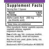 Bluebonnet Alpha Lipoic Acid 200 mg - Vegetable Capsules - Haz Tu Pedido