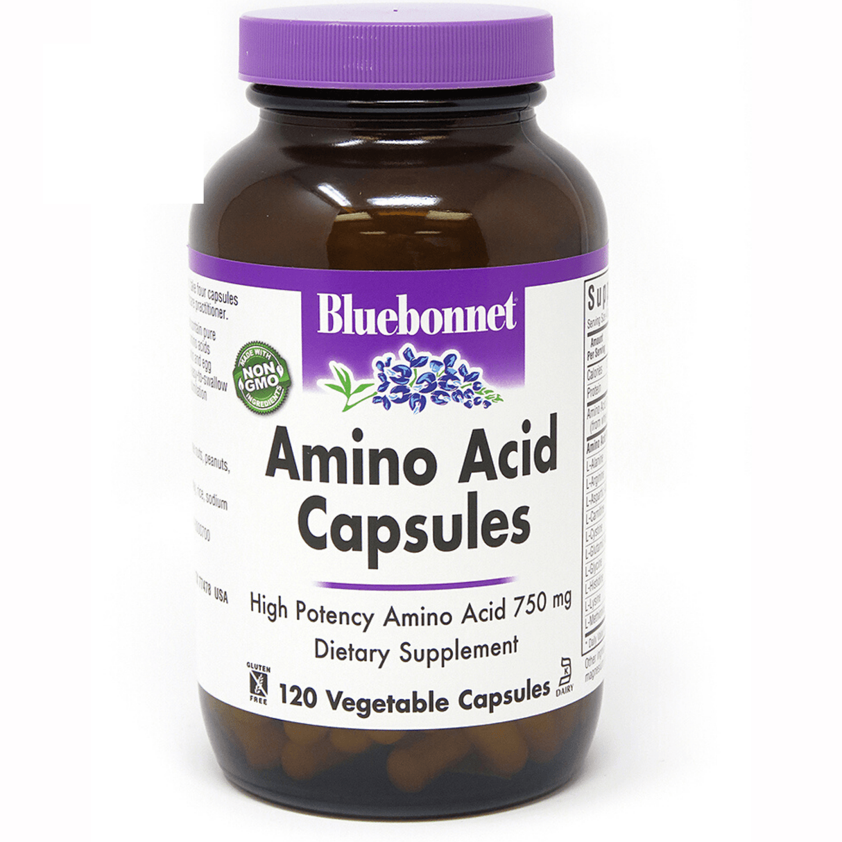 Bluebonnet Amino Acid Capsules - 750 mg - Haz Tu Pedido