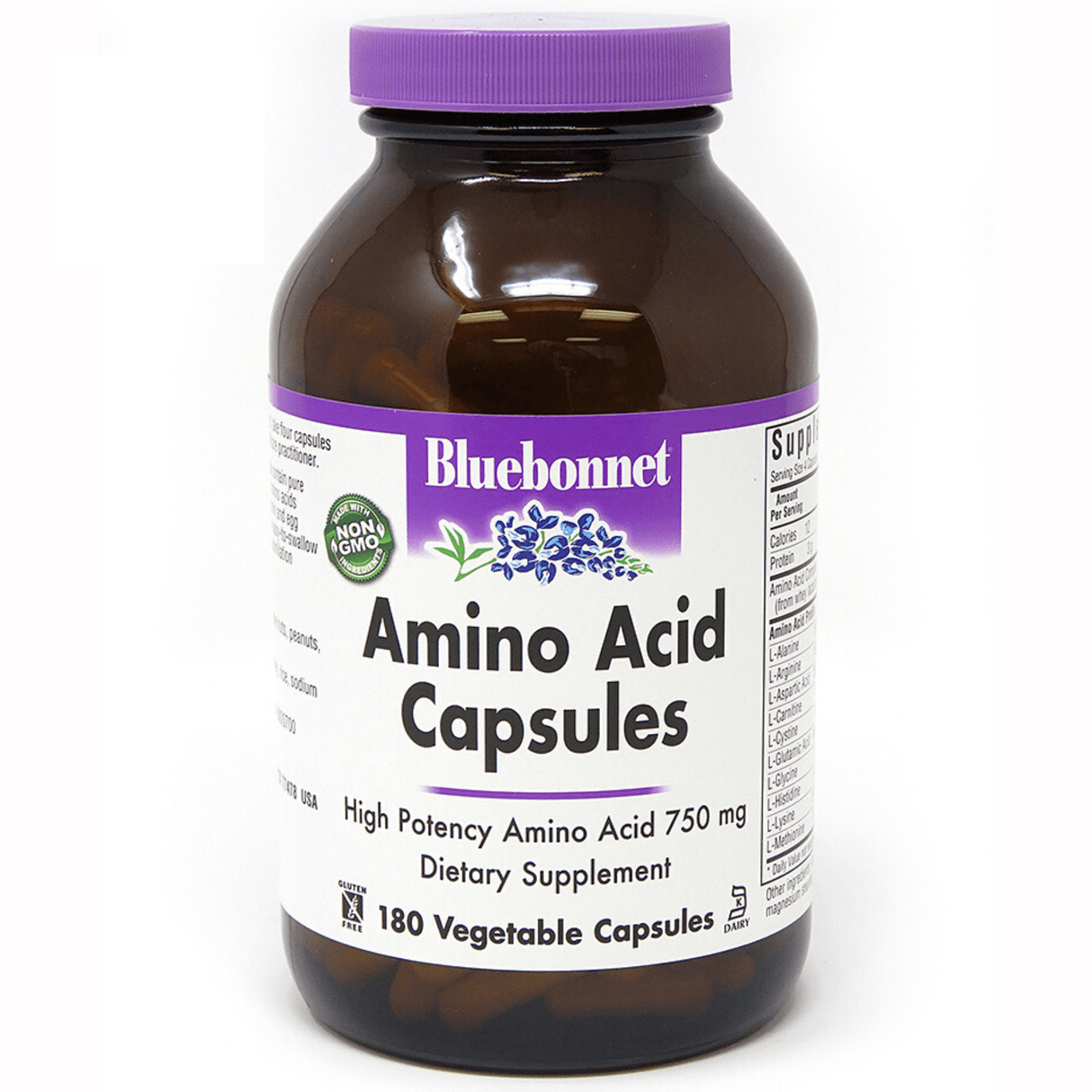 Bluebonnet Amino Acid Capsules - 750 mg - Haz Tu Pedido