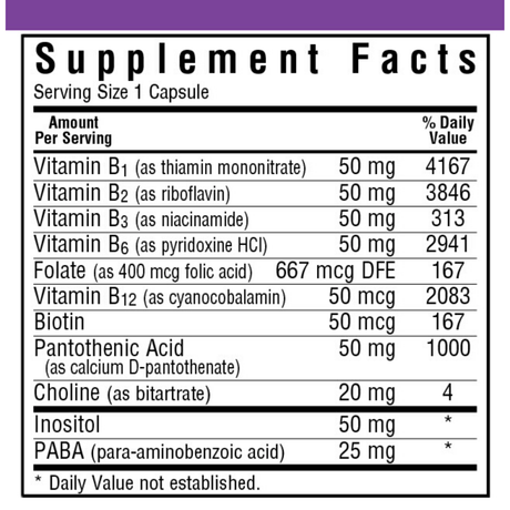 Bluebonnet B-Complex 50 - Vegetable Capsules - Haz Tu Pedido