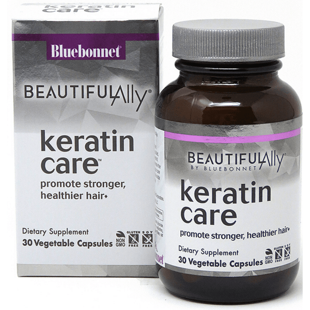 Bluebonnet Beautiful Ally Keratin Care - 30 Cápsulas De Origen Vegetal - Haz Tu Pedido